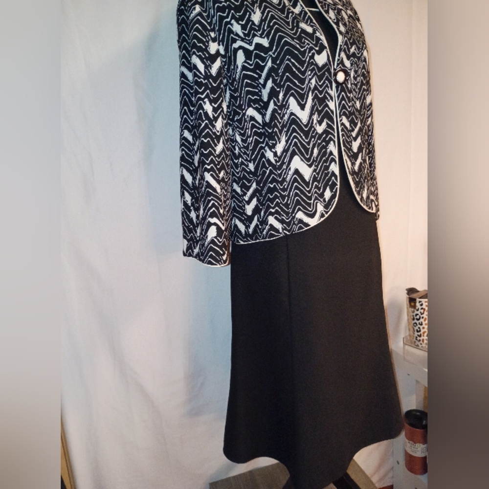 Emma James Zigzag Patterned Jacket With Black Mid… - image 4